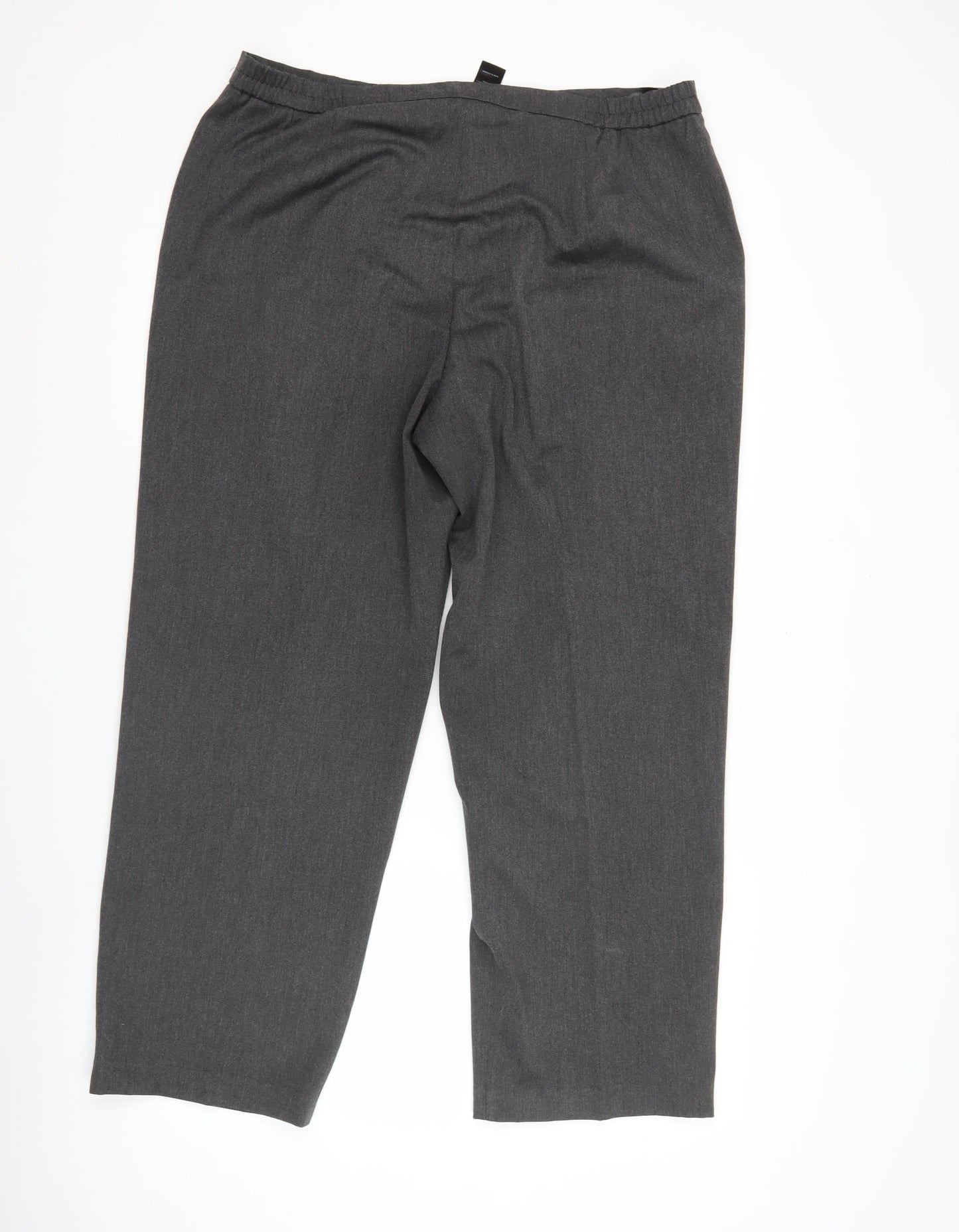 Eastex Womens Grey Wide-Leg Trousers Size 18 Lined Workwear
