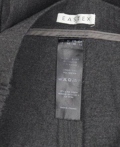 Eastex Womens Grey Wide-Leg Trousers Size 18 Lined Workwear