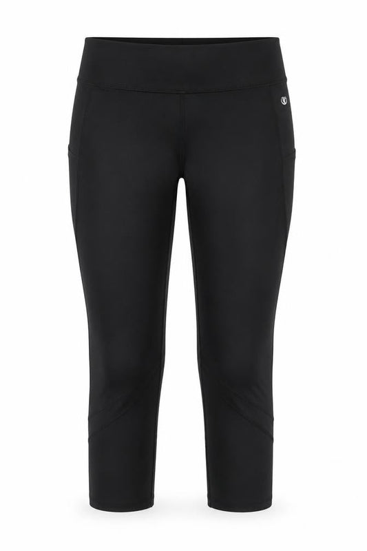 Front view of Dunnes Women’s Black XL Activewear Leggings Gym Yoga Slim Fit
