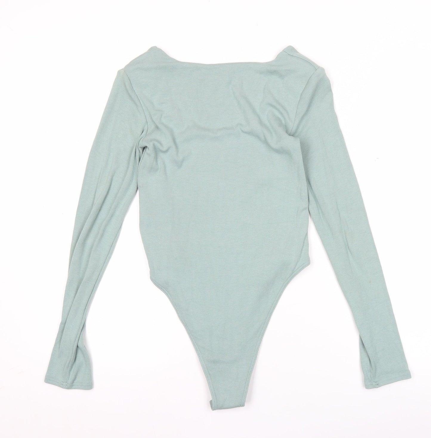 4TH ARQ Women's Green Long Sleeve Square Neck Bodysuit Size S