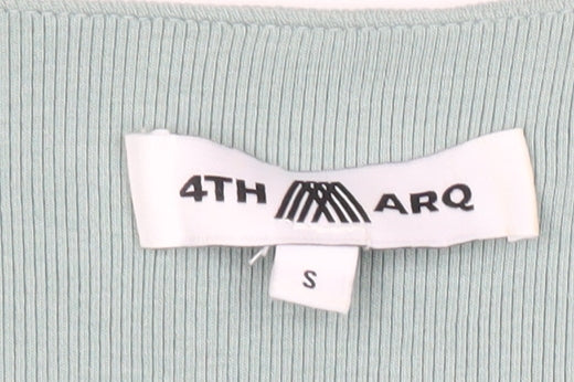 4TH ARQ Women's Green Long Sleeve Square Neck Bodysuit Size S