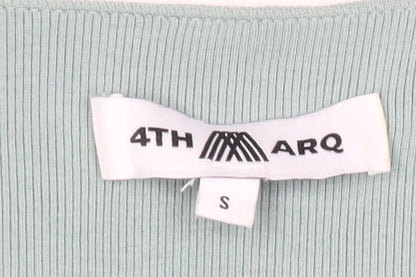 4TH ARQ Women's Green Long Sleeve Square Neck Bodysuit Size S