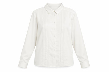 Viyella Womens White Polyester Long Sleeve Collared Blouse Size 12