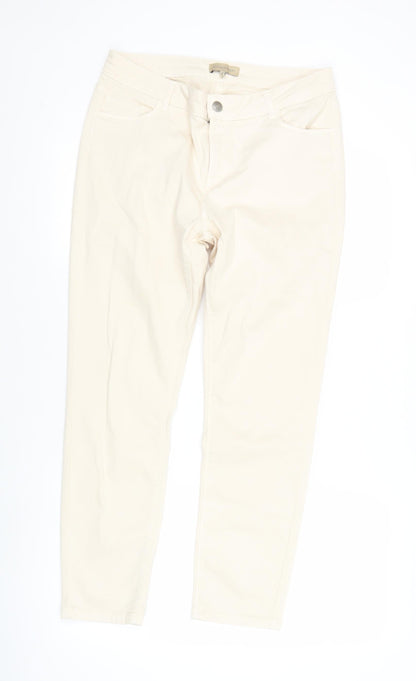 Soyaconcept Womens Ivory Skinny Slim Fit Jeans Size 14 Regular