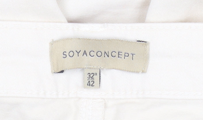 Soyaconcept Womens Ivory Skinny Slim Fit Jeans Size 14 Regular
