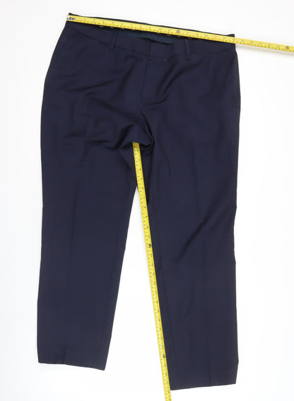 BOSS Men’s Blue Slim Fit Wool Blend Dress Pants Size 27