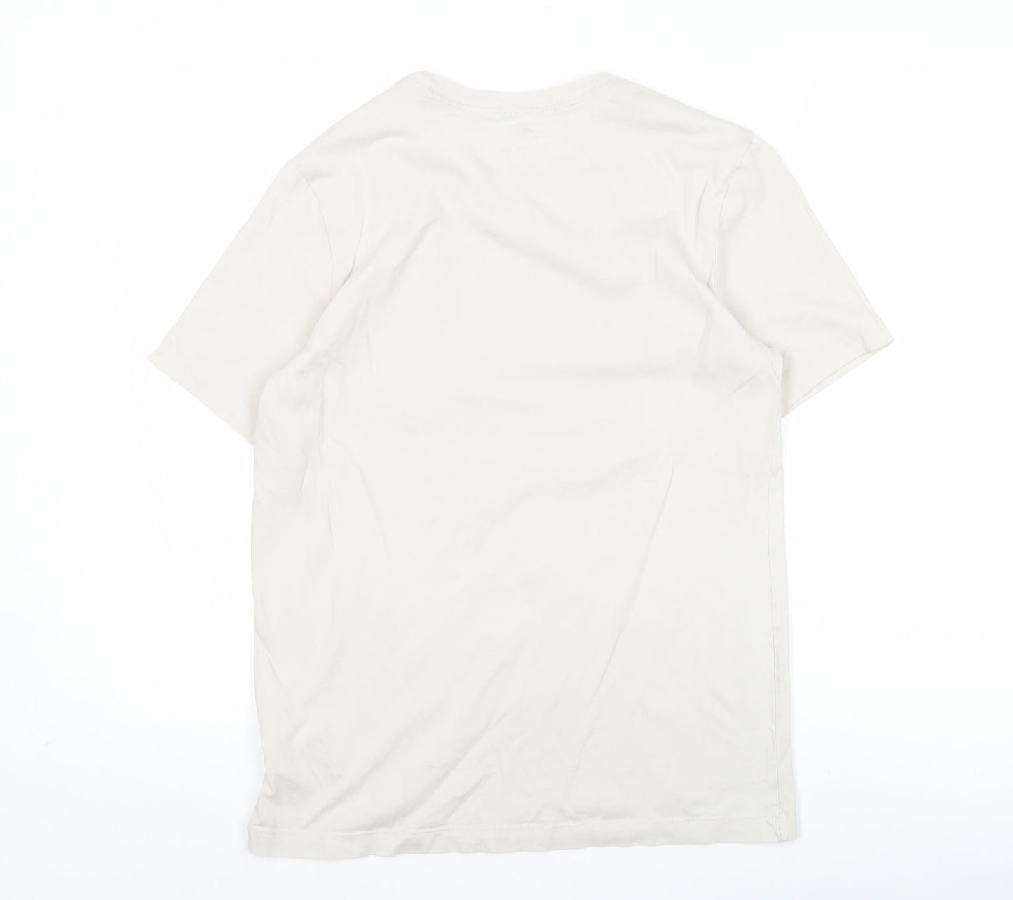 Nike Men's Beige Short Sleeve Crew Neck Cotton T-Shirt Size M