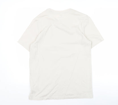 Nike Men's Beige Short Sleeve Crew Neck Cotton T-Shirt Size M