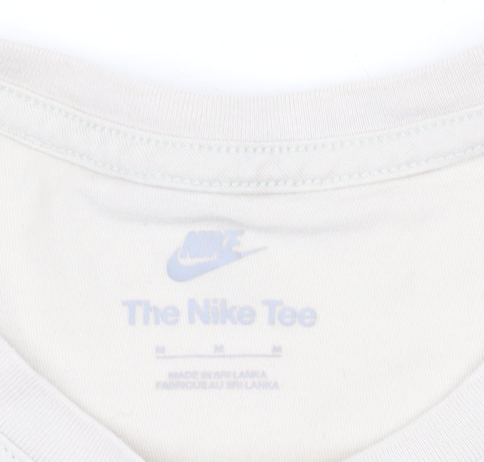 Nike Men's Beige Short Sleeve Crew Neck Cotton T-Shirt Size M