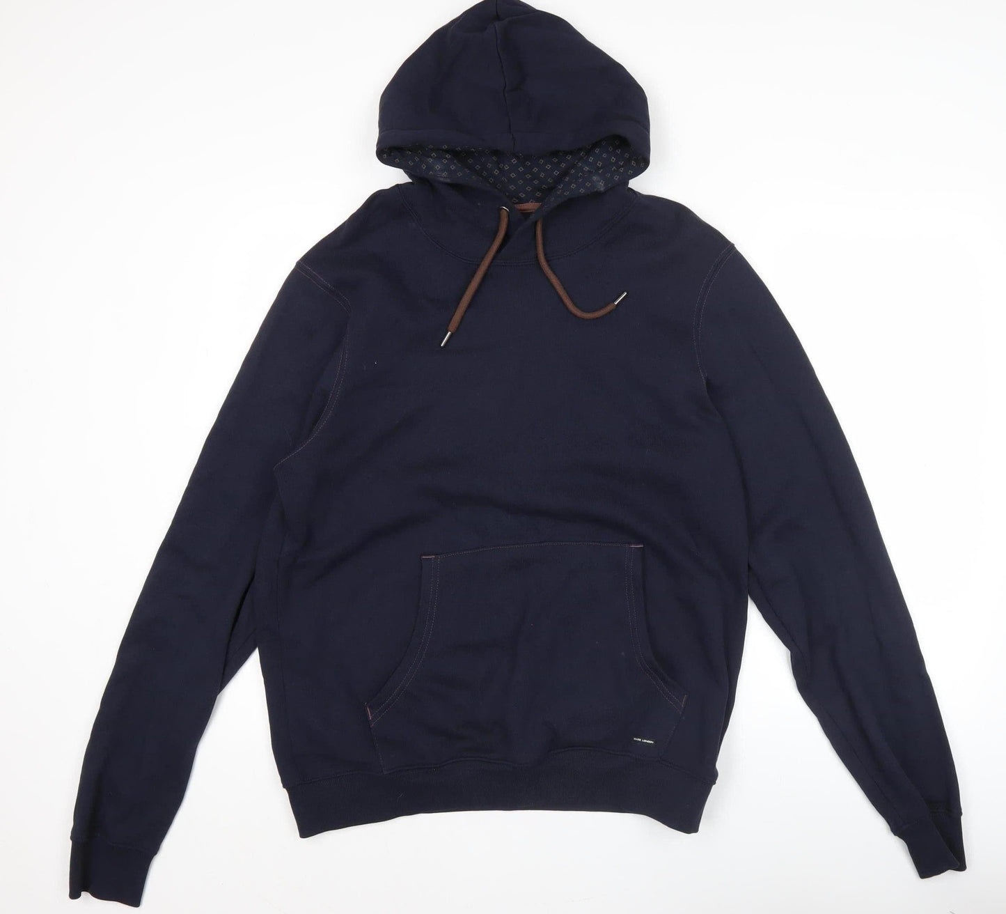 Guide London Men’s Blue Pullover Hoodie L Cotton Casual
