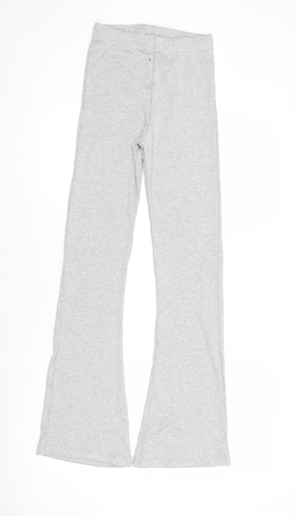 MG Womens Grey Jersey Cotton Blend Leggings Size 10 Slim Fit