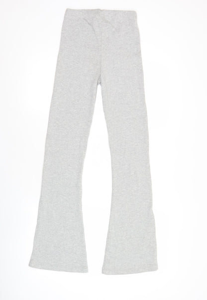MG Womens Grey Jersey Cotton Blend Leggings Size 10 Slim Fit