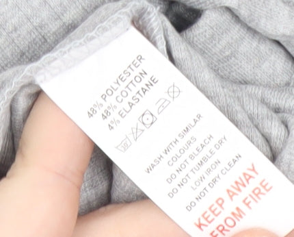 MG Womens Grey Jersey Cotton Blend Leggings Size 10 Slim Fit