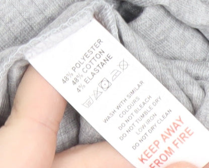 MG Womens Grey Jersey Cotton Blend Leggings Size 10 Slim Fit