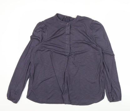 Marks and Spencer Women’s Purple Blouse Size 12 Long Sleeve