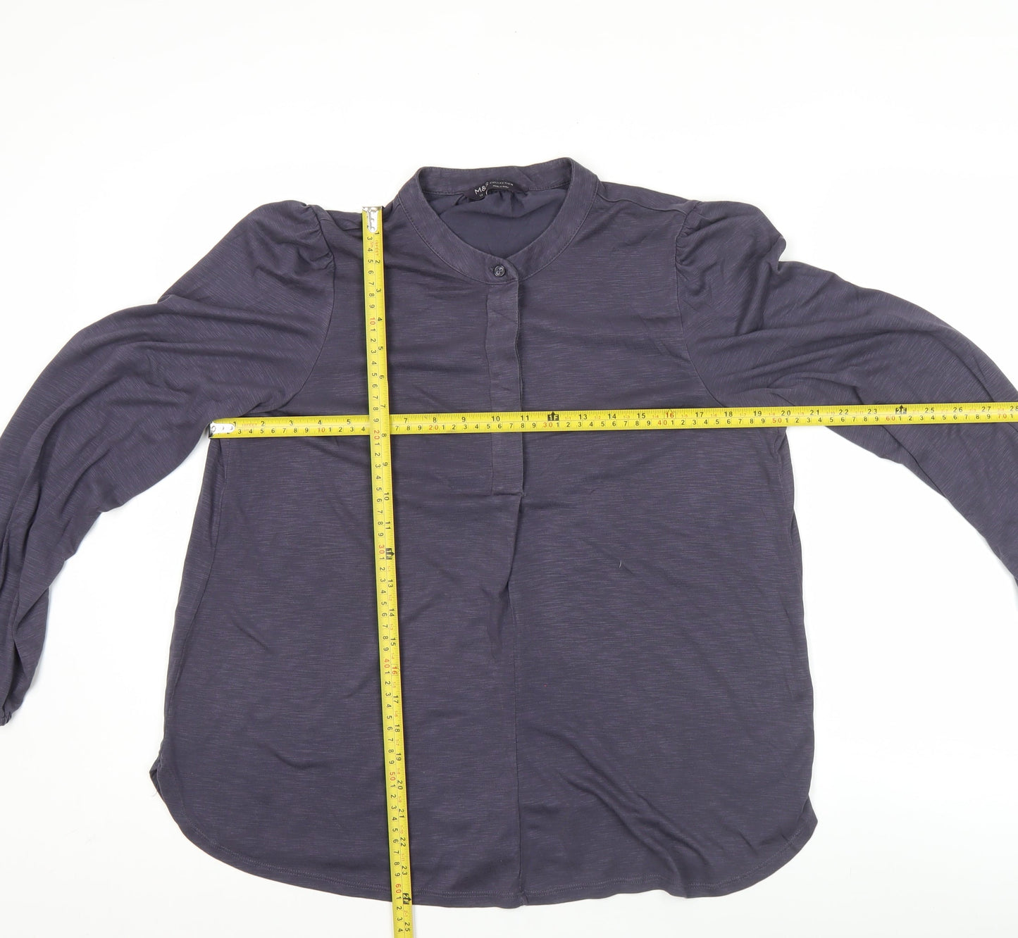 Marks and Spencer Women’s Purple Blouse Size 12 Long Sleeve