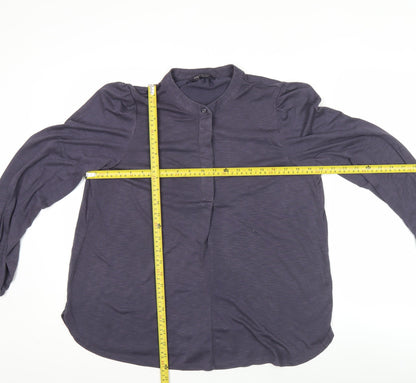 Marks and Spencer Women’s Purple Blouse Size 12 Long Sleeve