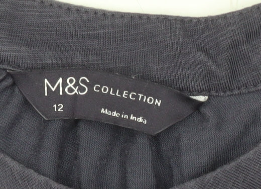 Marks and Spencer Women’s Purple Blouse Size 12 Long Sleeve