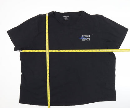 Jack & Jones Mens Black 4XL Logo Graphic Cotton T-Shirt
