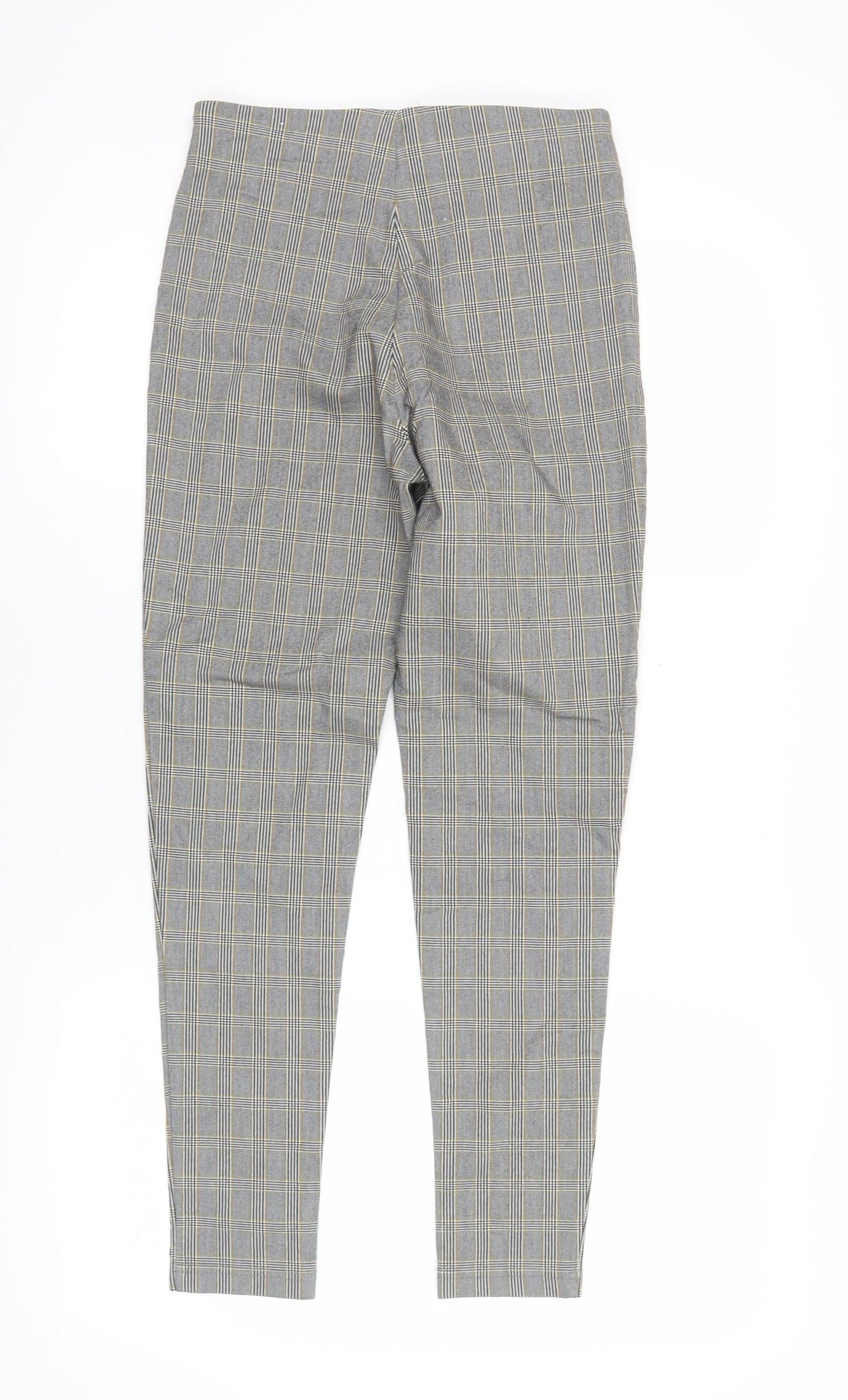 Zara Women’s Grey Check Slim Fit Skinny Trousers Size 8