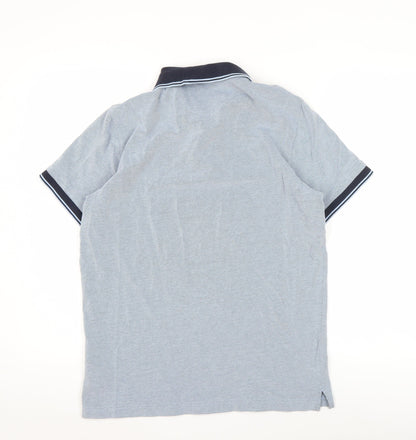 Gant Men’s Grey Cotton Short Sleeve Polo Shirt M Regular Fit