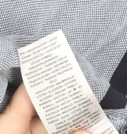 Gant Men’s Grey Cotton Short Sleeve Polo Shirt M Regular Fit