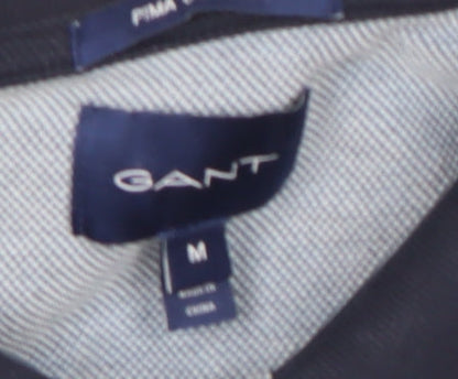 Gant Men’s Grey Cotton Short Sleeve Polo Shirt M Regular Fit