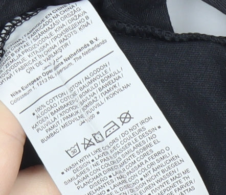 Nike Men's Black XL Short Sleeve Crew Neck Cotton T-Shirt