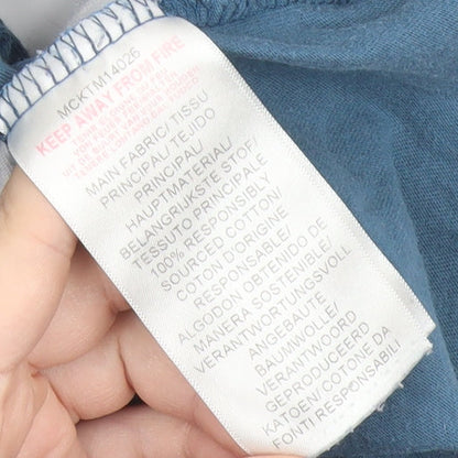 McKenzie Men’s Blue Grey Colourblock Cotton T-Shirt Size M