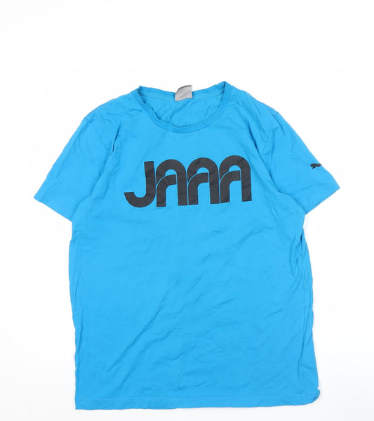 Puma Men's Blue M Graphic Print Sports Crew Neck T-Shirt