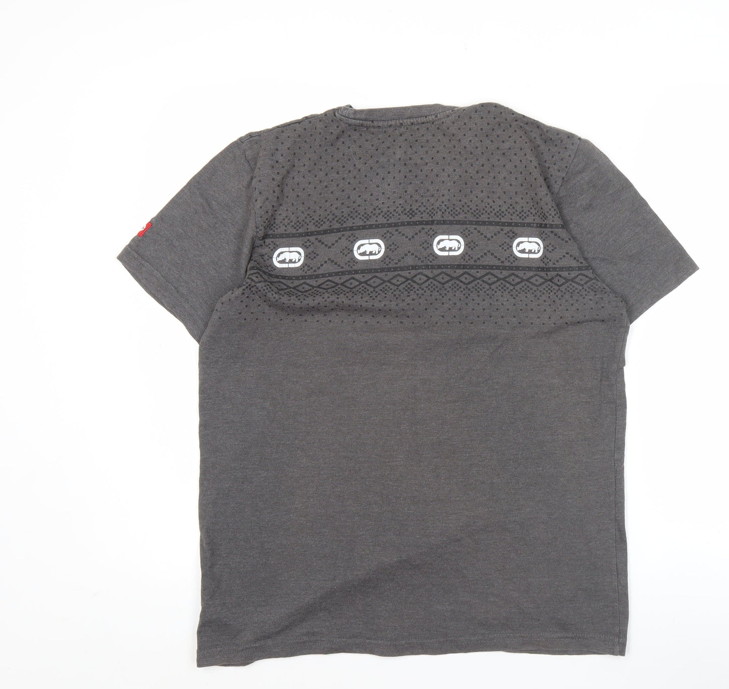 Ecko Unltd. Men’s Grey Graphic Logo T-Shirt Size M Crew Neck