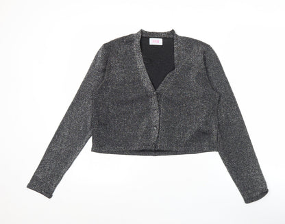 Savida Women’s Silver Shimmer V-Neck Cardigan Size 12 Party Wear
