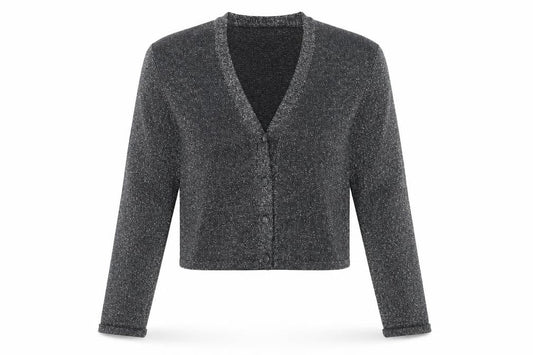 Savida Women’s Silver Shimmer V-Neck Cardigan Size 12 Party Wear