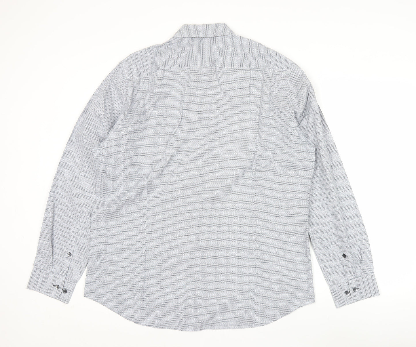 Seidensticker Uno Super Slim Men's Blue 17/43in Geometric Shirt