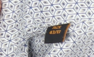 Seidensticker Uno Super Slim Men's Blue 17/43in Geometric Shirt