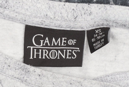 Game of Thrones Mens Grey XS Short Sleeve Graphic T-Shirt