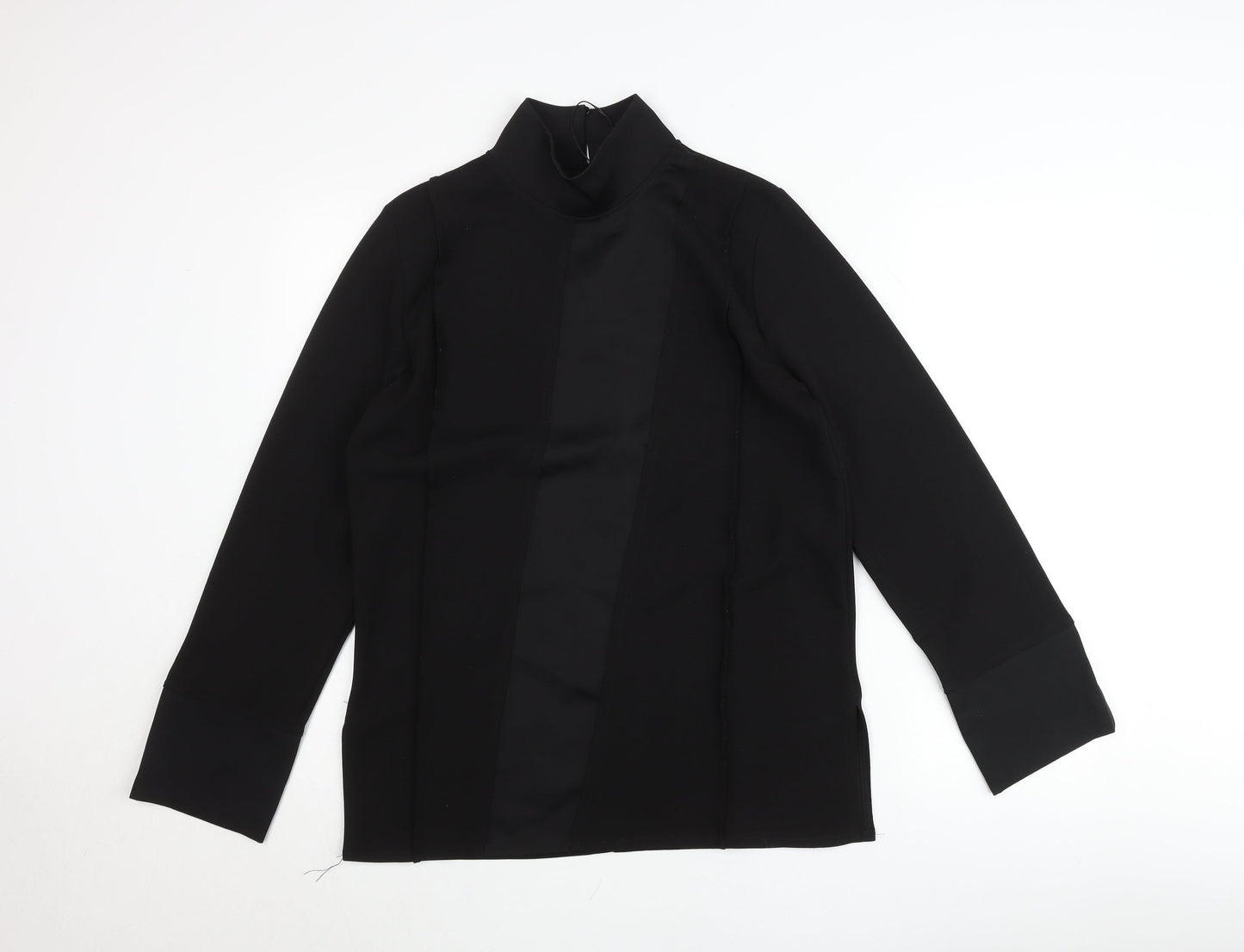 Zara Women’s Black Mock Neck Long Sleeve Blouse Size S