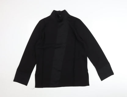 Zara Women’s Black Mock Neck Long Sleeve Blouse Size S