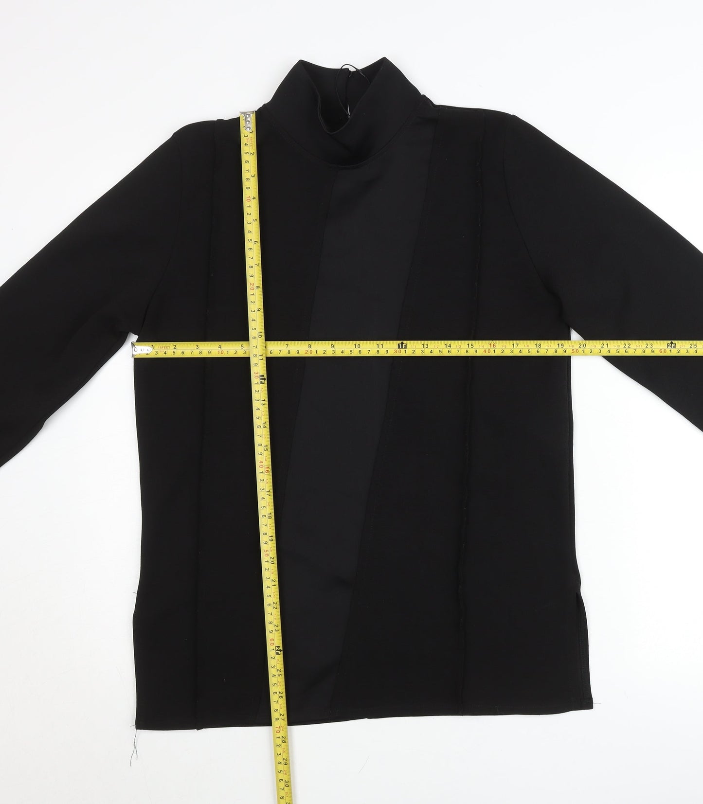 Zara Women’s Black Mock Neck Long Sleeve Blouse Size S