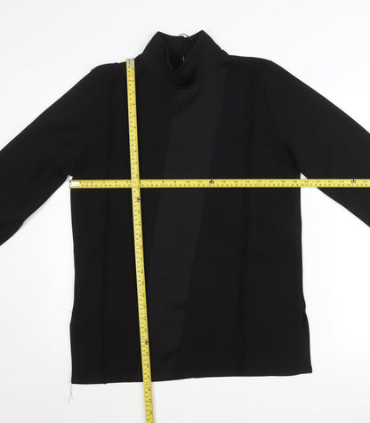 Zara Women’s Black Mock Neck Long Sleeve Blouse Size S