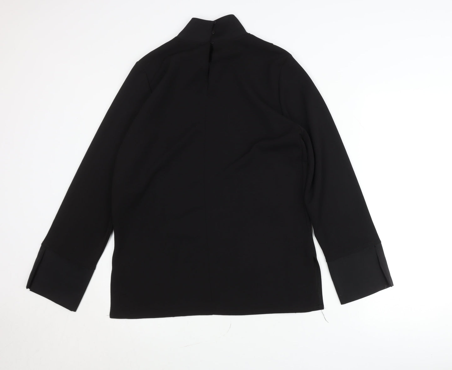 Zara Women’s Black Mock Neck Long Sleeve Blouse Size S