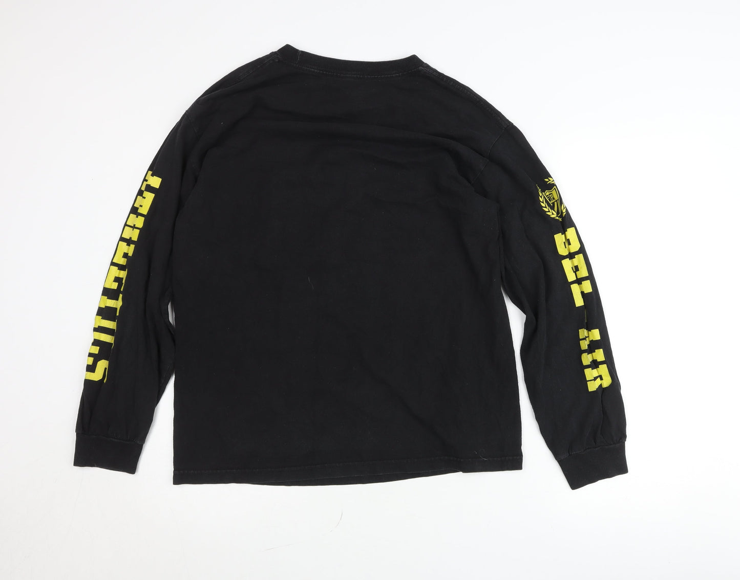 Bel-Air Athletics Men’s Black Cotton Pullover Jumper Size L Graphic Print