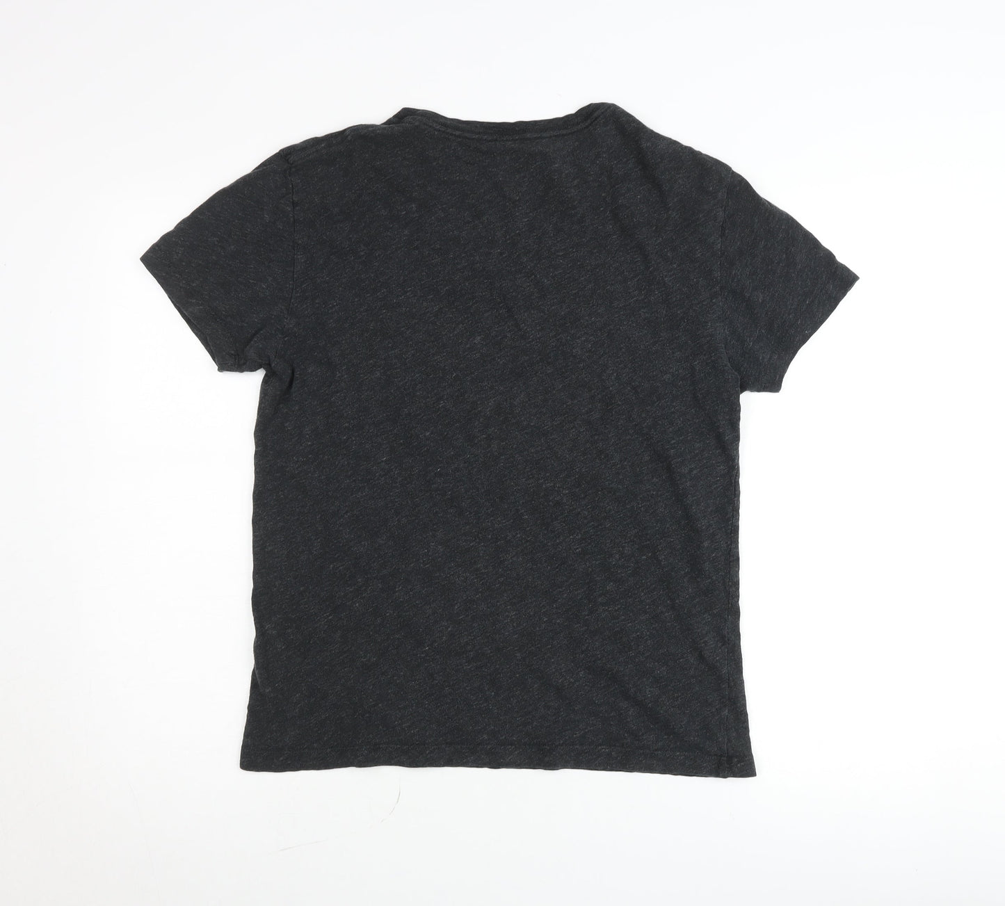 J.Crew Womens Grey Cotton V-Neck T-Shirt Size S Regular Fit