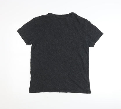 J.Crew Womens Grey Cotton V-Neck T-Shirt Size S Regular Fit