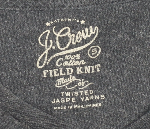 J.Crew Womens Grey Cotton V-Neck T-Shirt Size S Regular Fit
