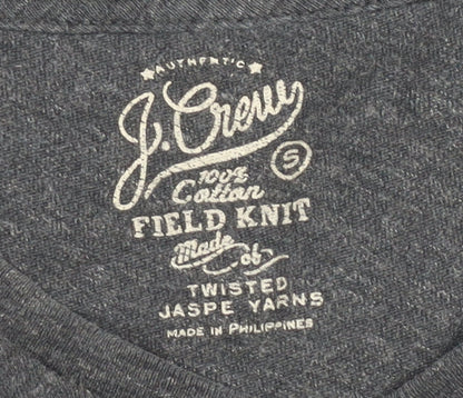J.Crew Womens Grey Cotton V-Neck T-Shirt Size S Regular Fit