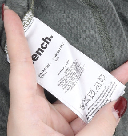 Bench Boys Green Camouflage Logo T-Shirt 15-16 Years Short Sleeve