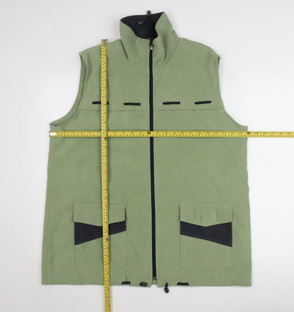 New Fashion Mens Green XL Waistcoat Bodywarmer Full Zip Pockets