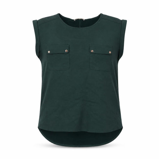 Oasis Women’s Green Sleeveless Blouse Size S Casual Top