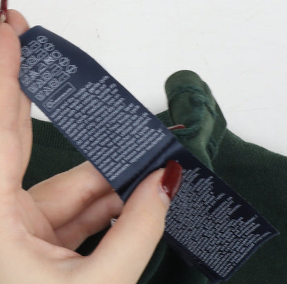 Tommy Hilfiger Men’s Green Logo Tape Crew Neck T-Shirt Size L